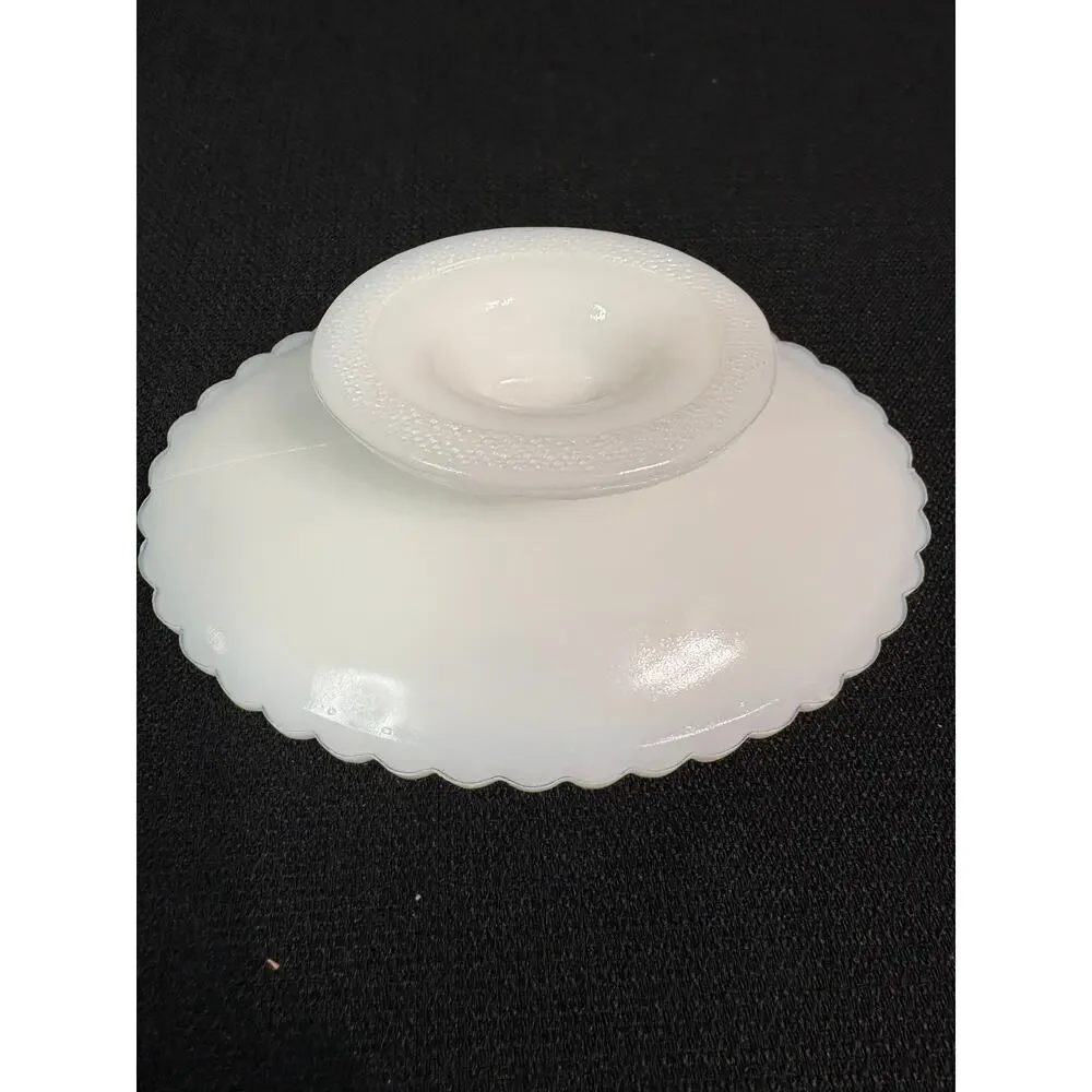 Vintage Avon White Milk Glass Owl Trinket Dish Candy Dish Vanity Tray